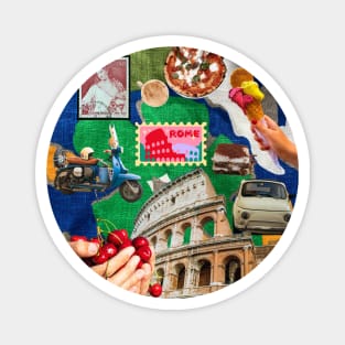 Passion and Pizza: Italy in Collage Form Magnet